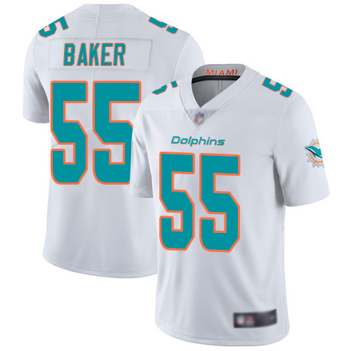 Men's Miami Dolphins #55 Jerome Baker White Color Rush Limited Stitched NFL Jersey